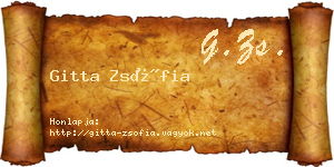 Gitta Zsófia névjegykártya